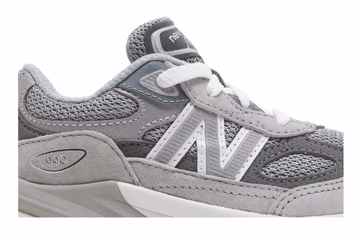 New Balance 990v6 Toddler Castlerock, view 3