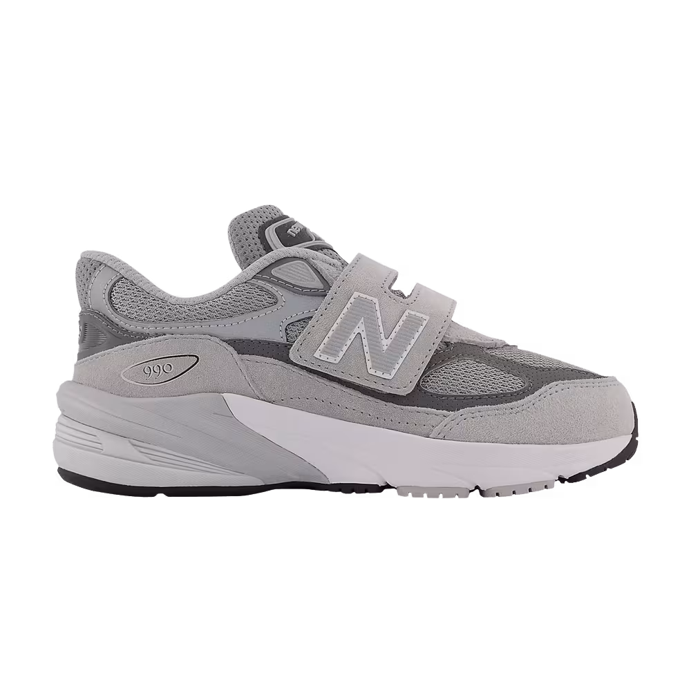 New Balance 990v6 Hook & Loop Little Kid X-Wide Castlerock