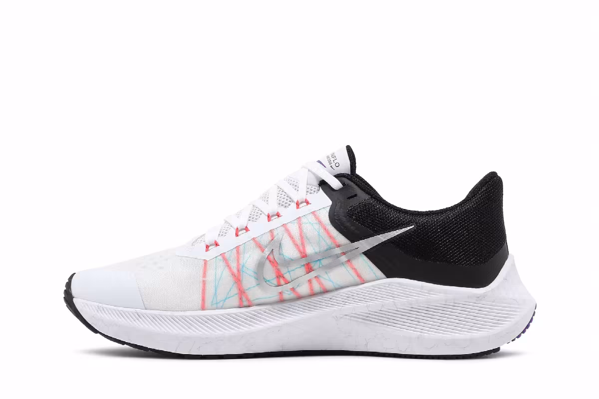 Nike Winflo 8 White Flash Crimson, view 4