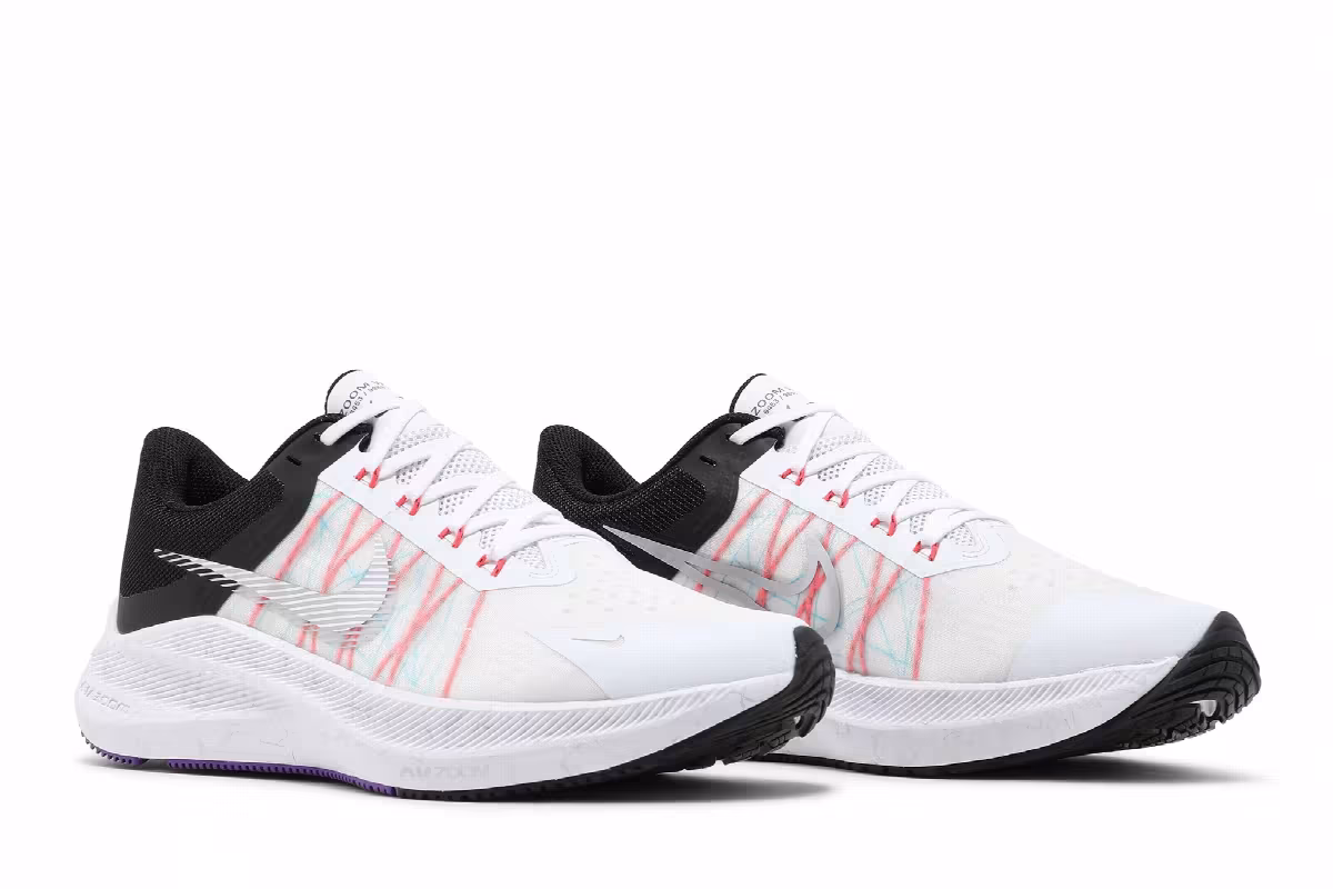 Nike Winflo 8 White Flash Crimson, view 9