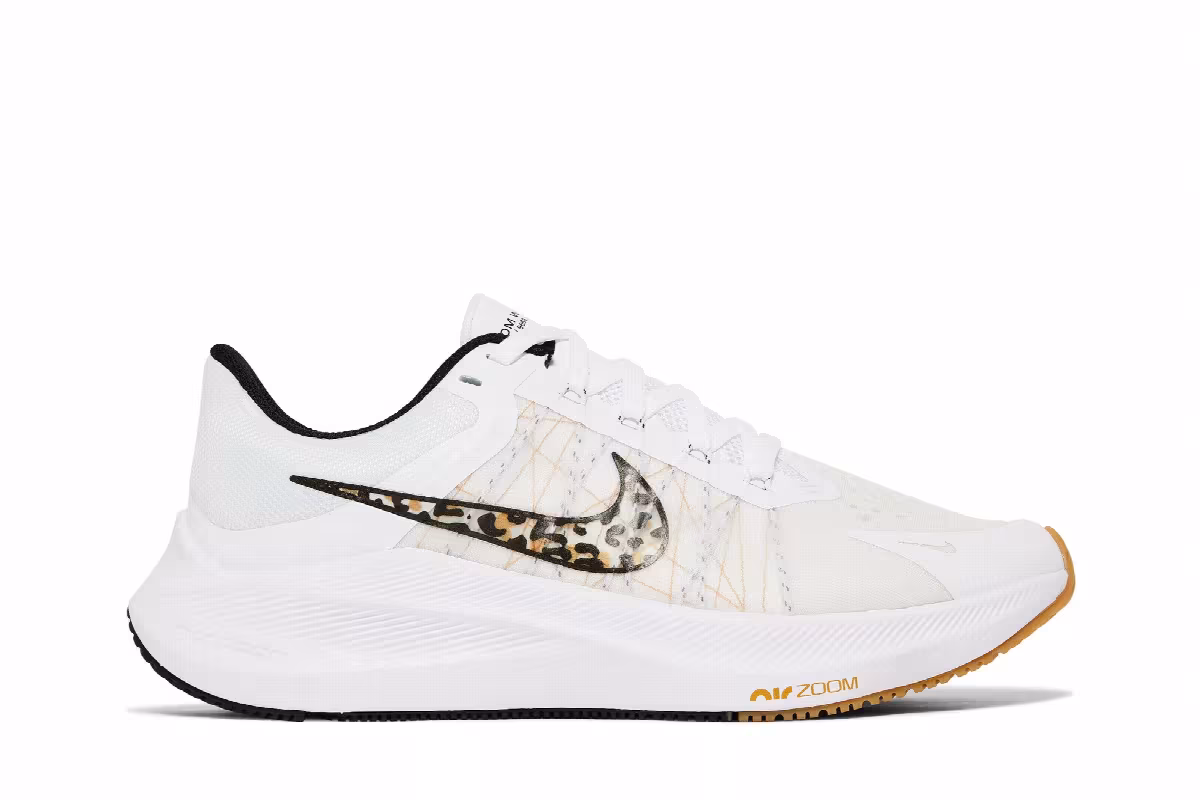 Nike Women's Winflo 8 Premium White Leopard, view 2
