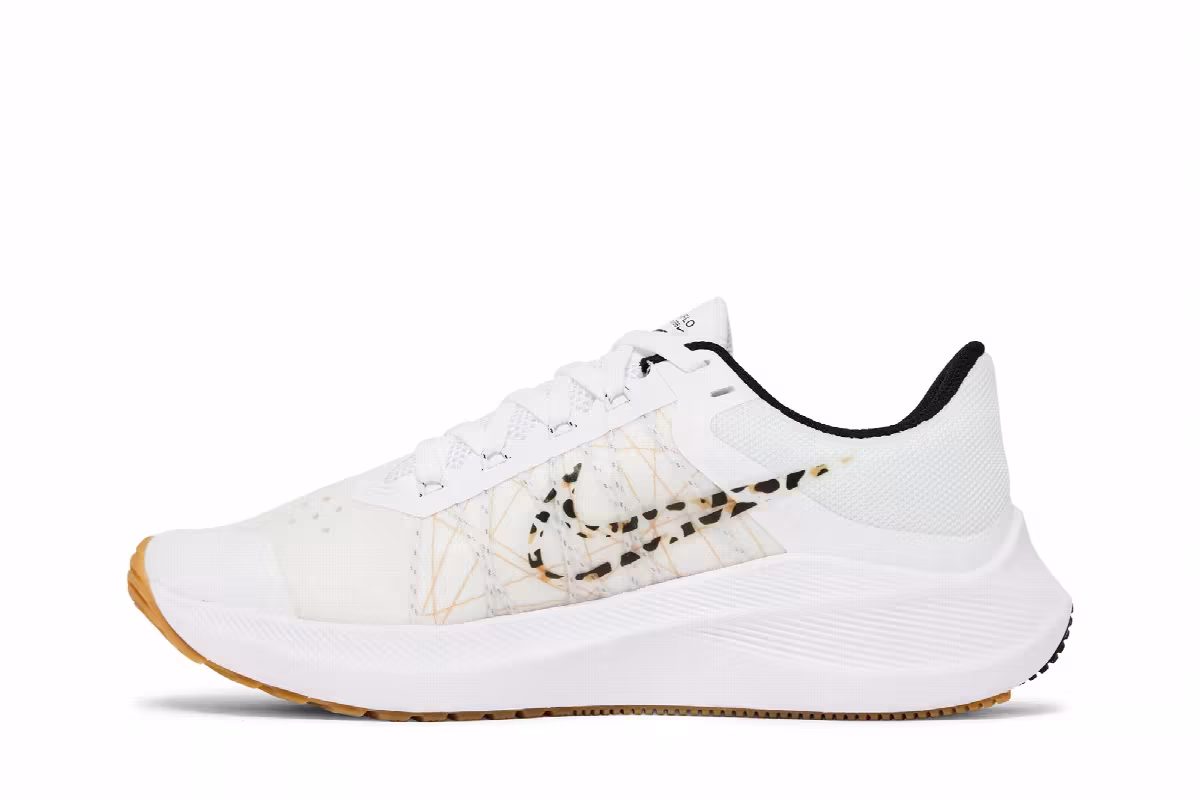Nike Women's Winflo 8 Premium White Leopard, view 4