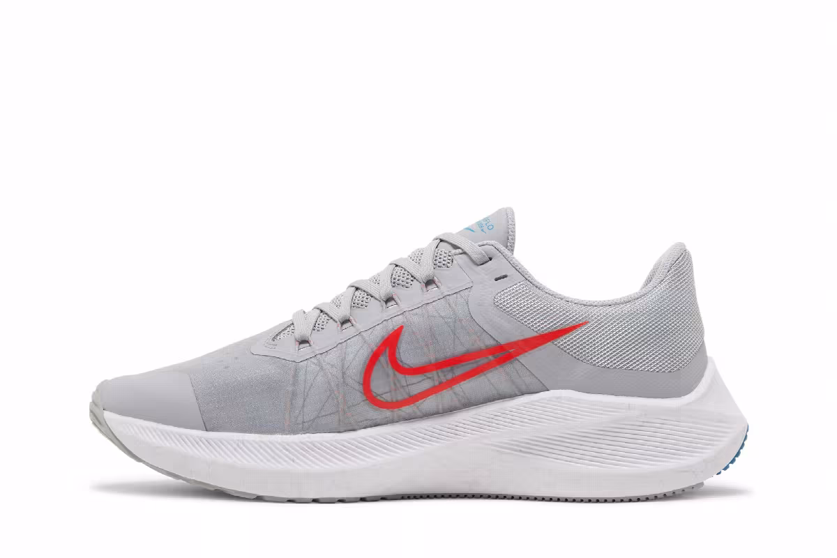 Nike Winflo 8 Wolf Grey Bright Crimson, view 4