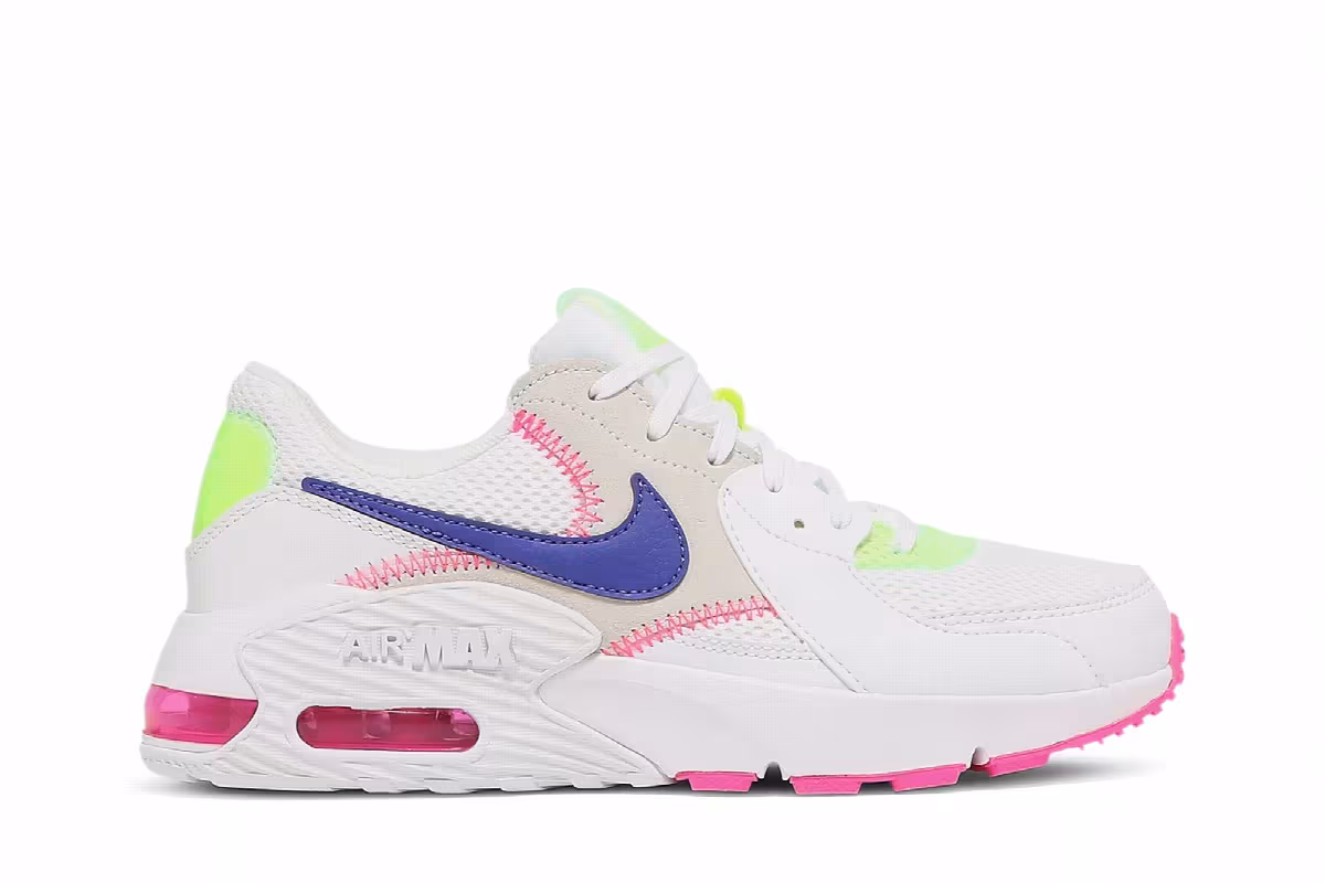 Nike Women's Air Max Excee White Pink Indigo, view 2