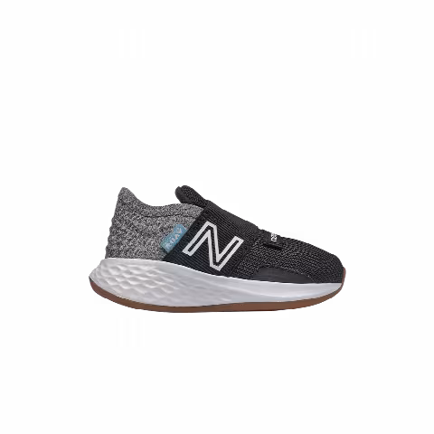 New Balance Fresh Foam Roav Tee Shirt Slip-On Toddler 'Black Light Aluminum'