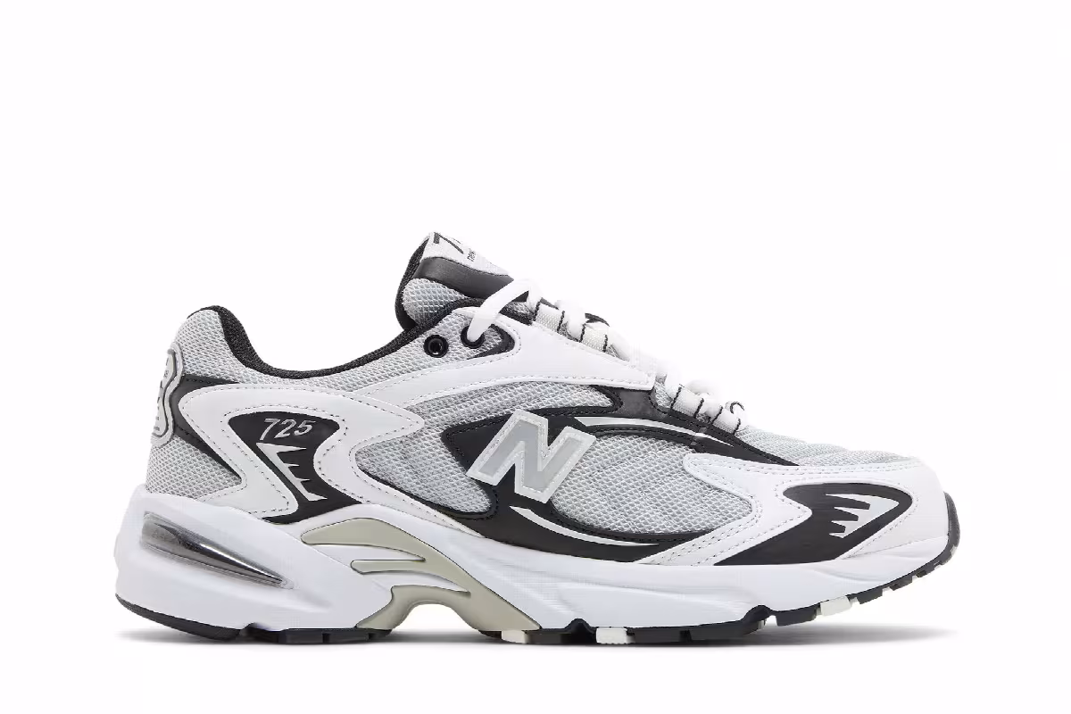 New Balance 725 White Black, view 2