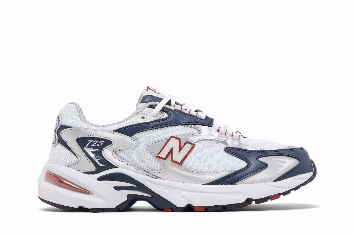 New Balance 725 Navy White Red, view 2