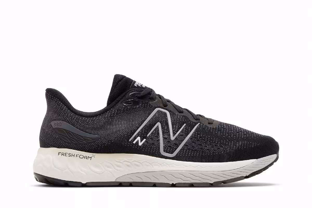 New Balance Fresh Foam X 880v12 Black Light Aluminum, view 2