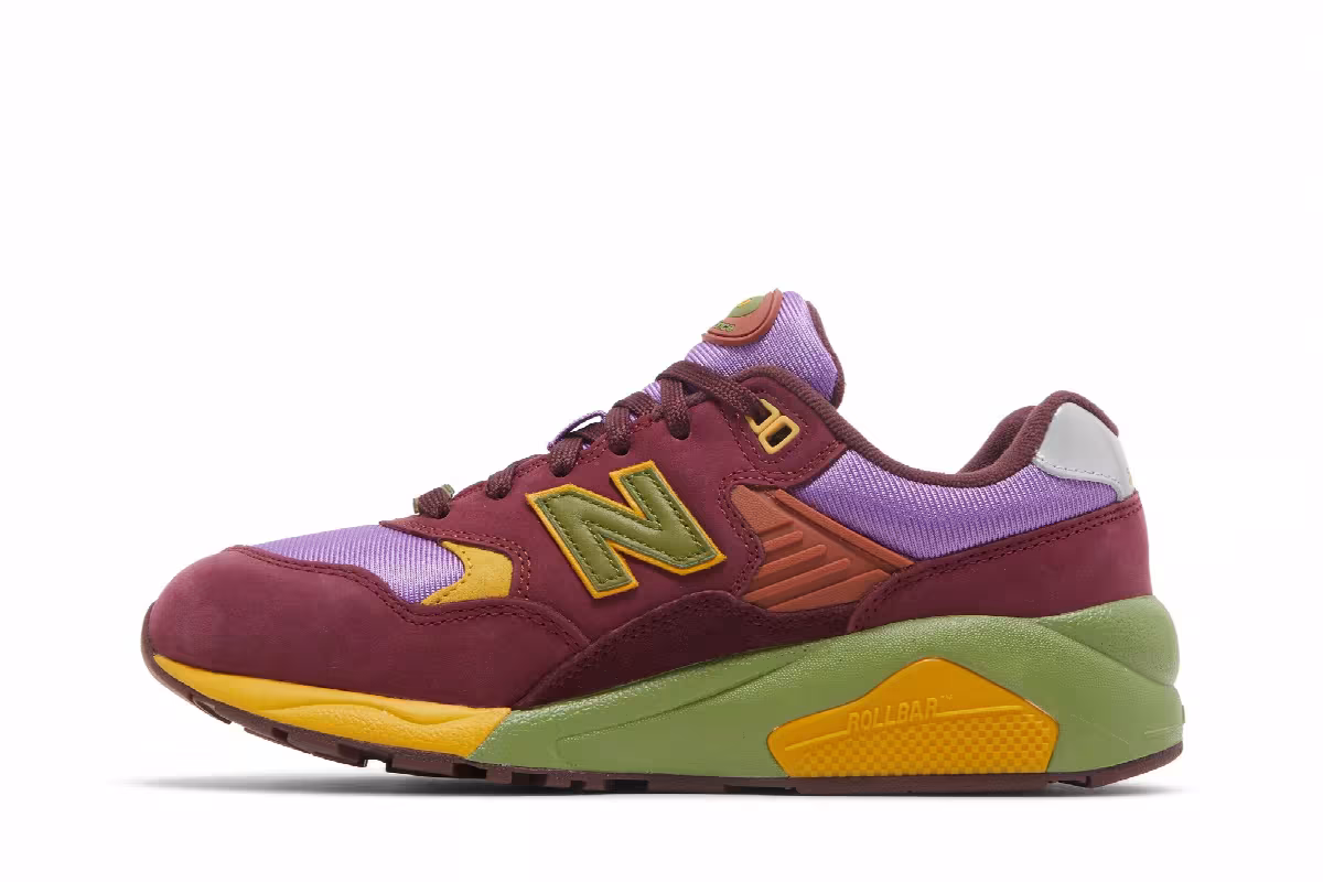 Stray Rats x New Balance 580 Tribute to 2007 - Burgundy, view 4