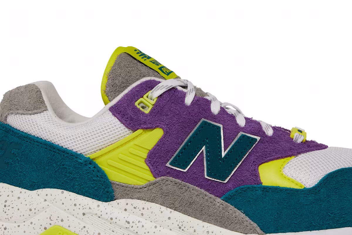 Palace x New Balance 580 Shaded Spruce Pansy, view 3