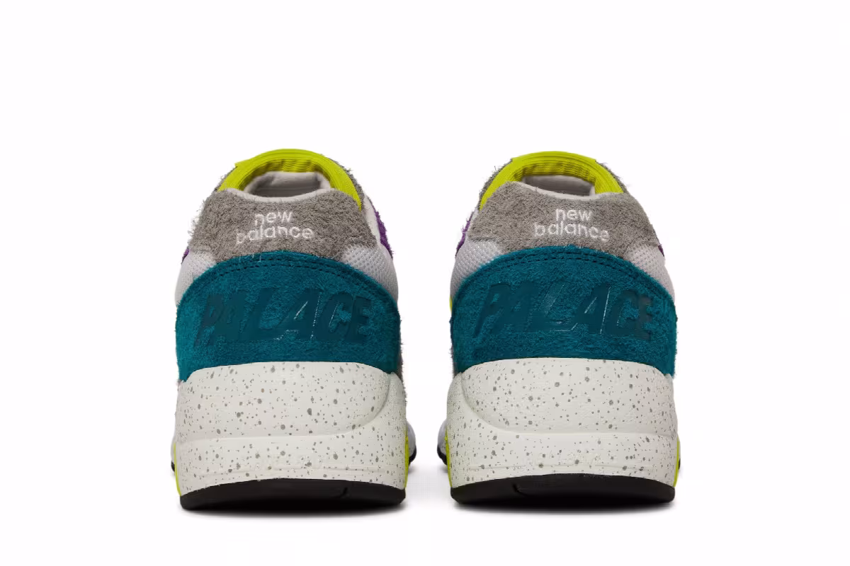 Palace x New Balance 580 Shaded Spruce Pansy, view 7