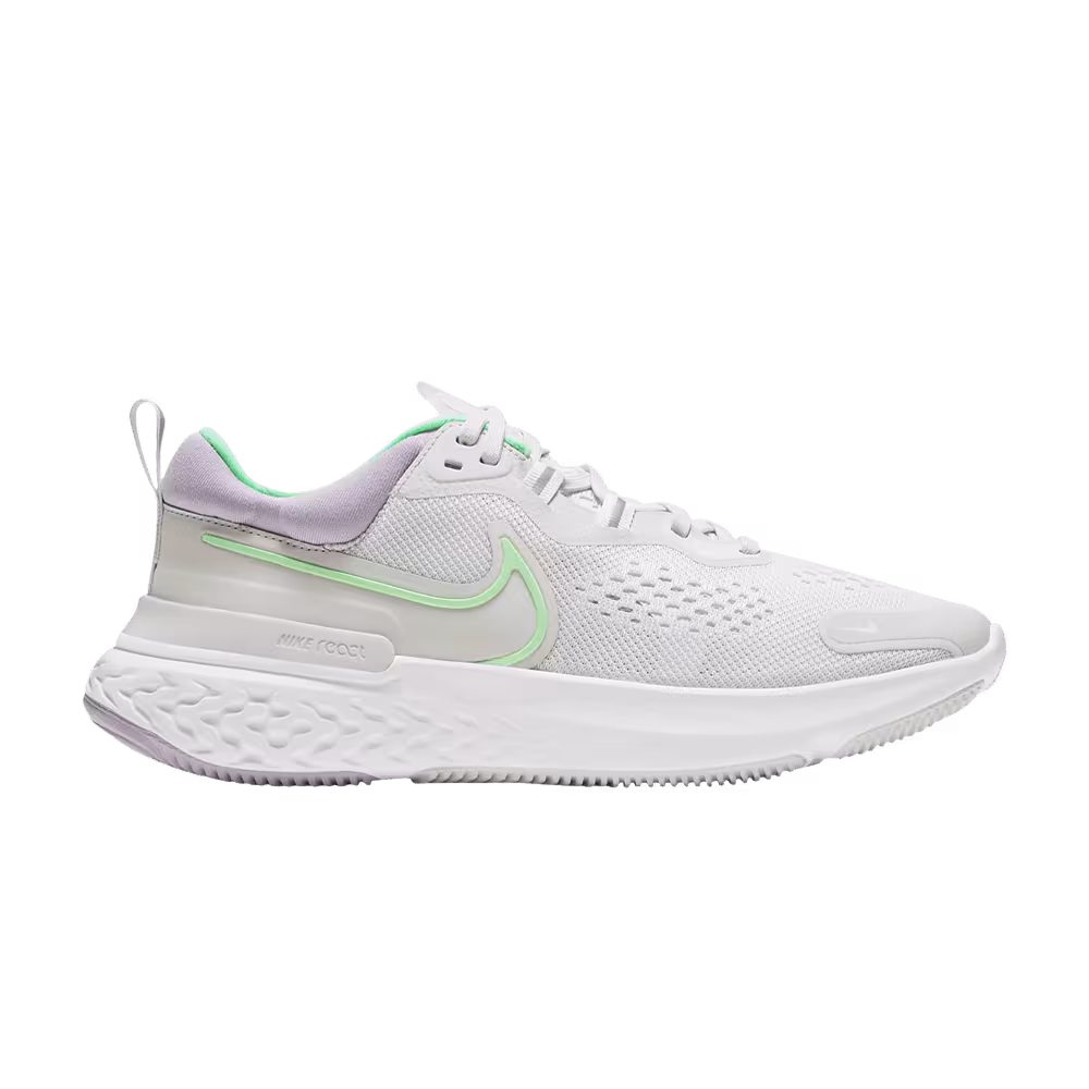 Nike Women's React Miler 2 Platinum Tint Green Glow