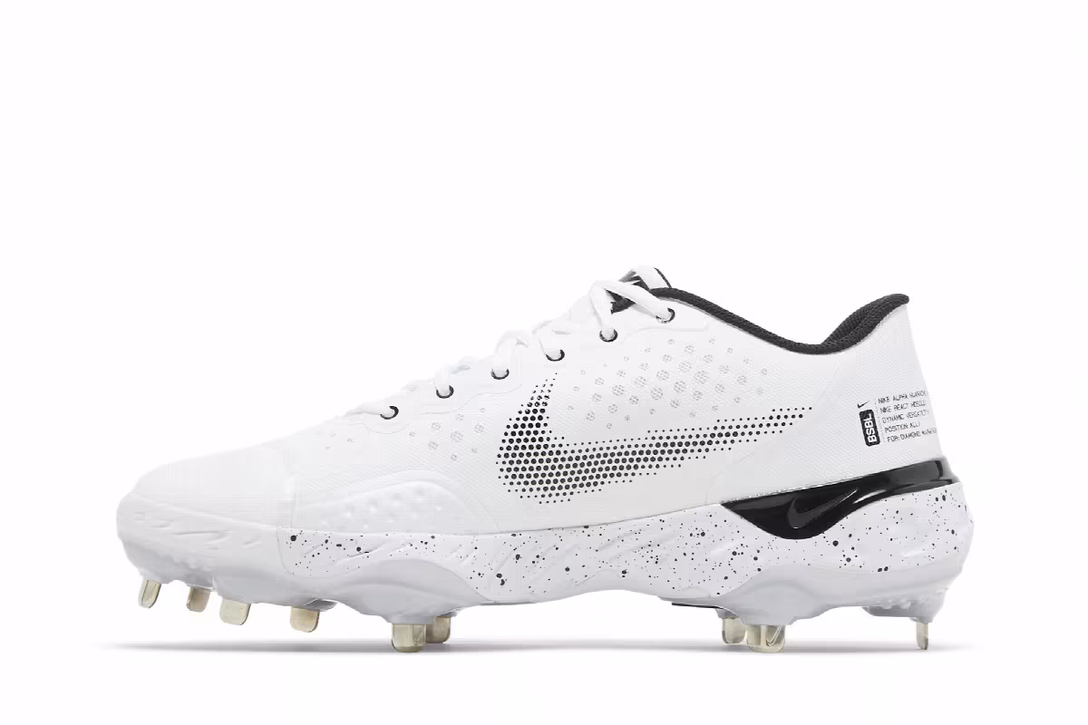 Nike Alpha Huarache Elite 3 Low White Grey, view 4
