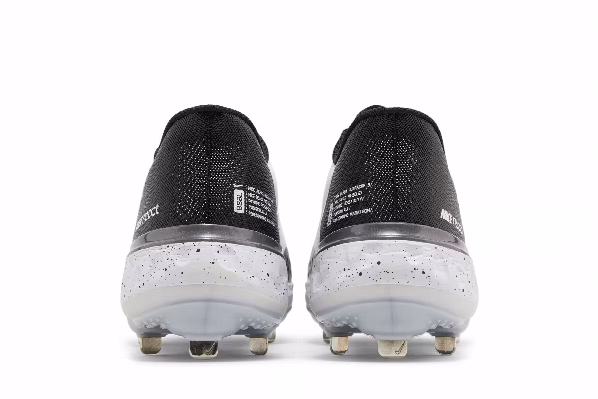 Nike Alpha Huarache Elite 3 Low White Black, view 7