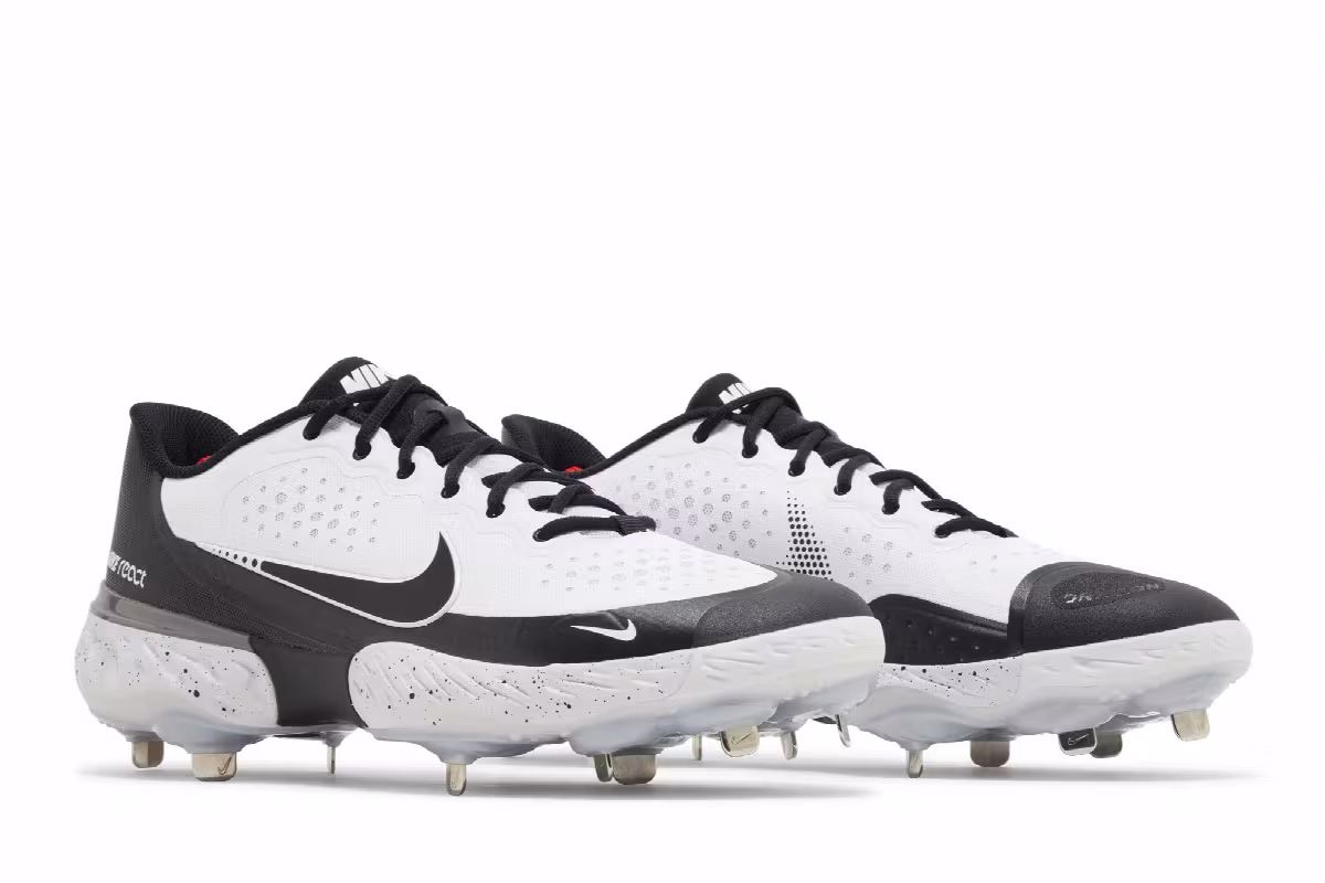 Nike Alpha Huarache Elite 3 Low White Black, view 9