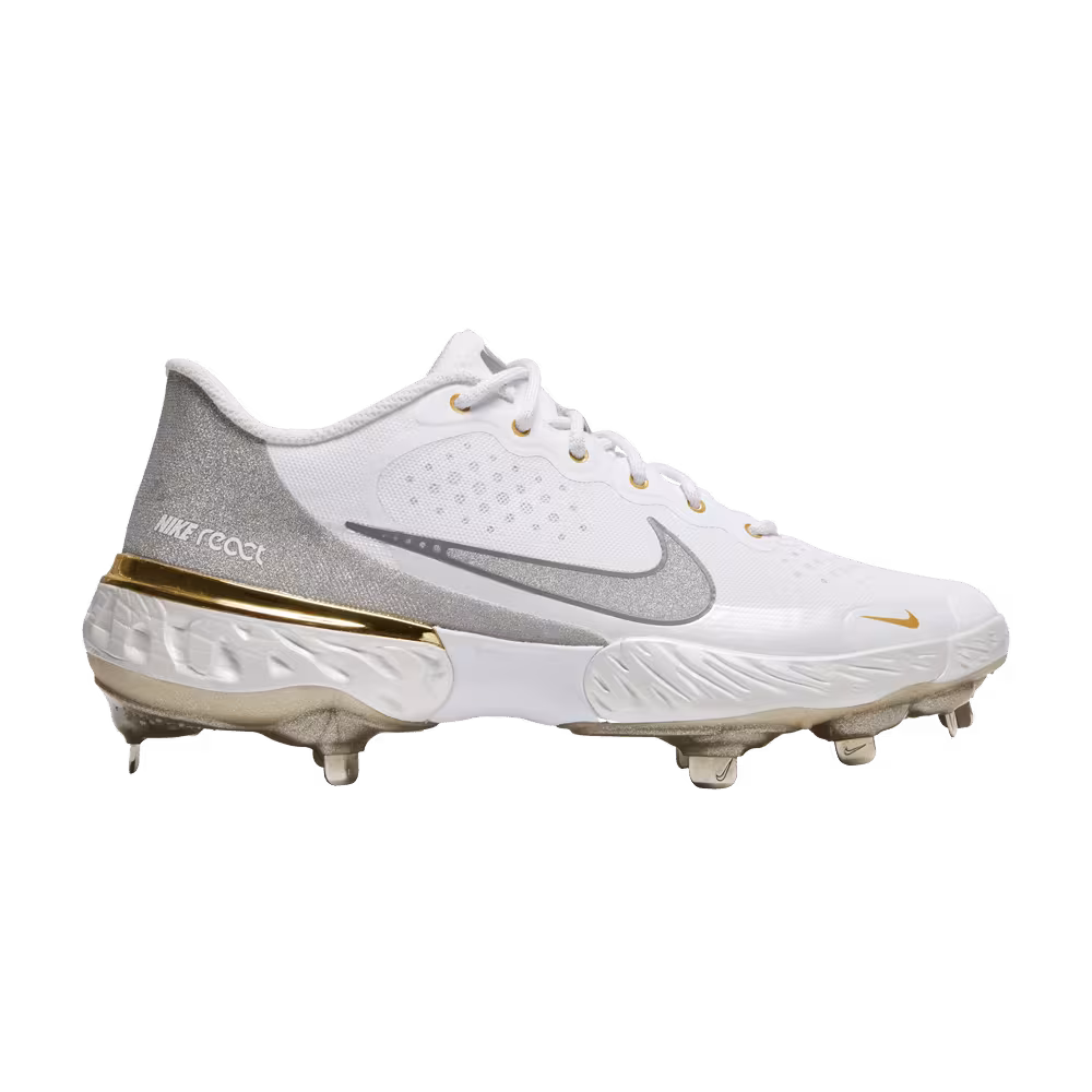 Nike Alpha Huarache Elite 3 Low White Metallic Silver
