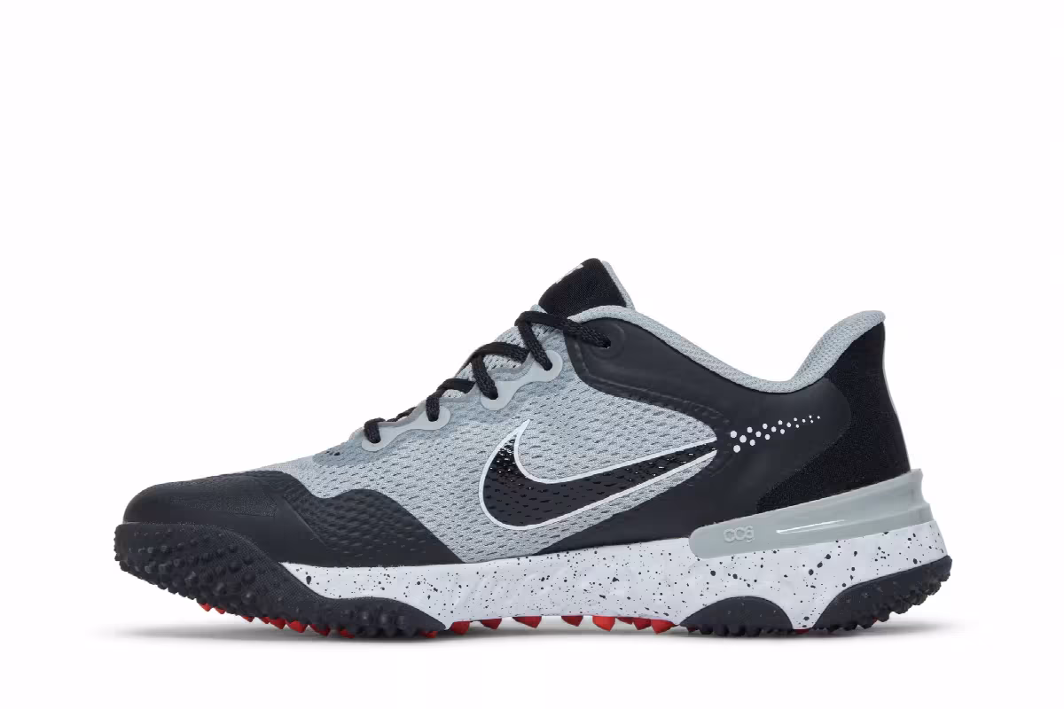 Nike Alpha Huarache Elite 3 Turf Light Smoke Grey Black, view 4