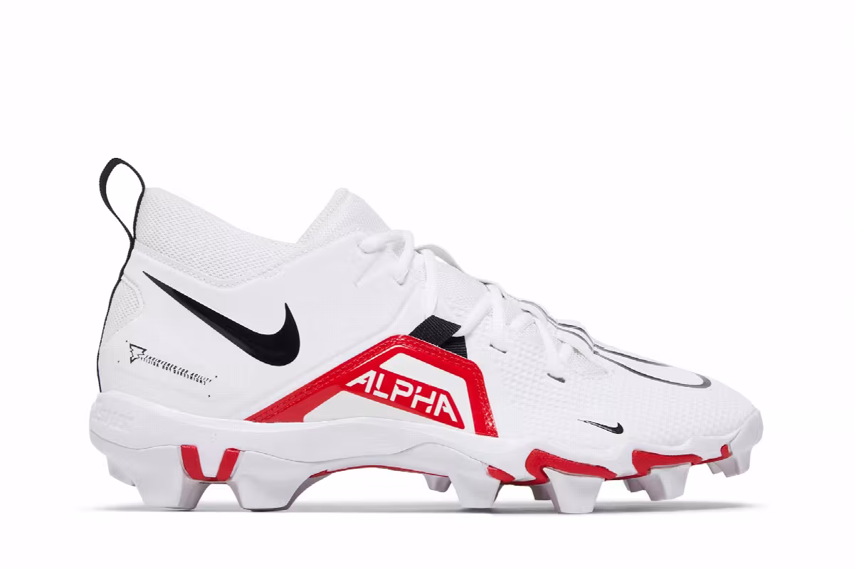 Nike Alpha Menace 3 Shark White University Red, view 2
