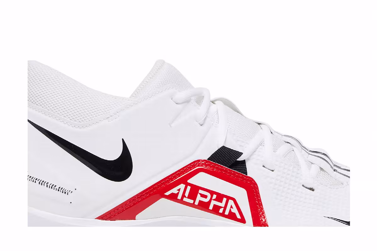 Nike Alpha Menace 3 Shark White University Red, view 3