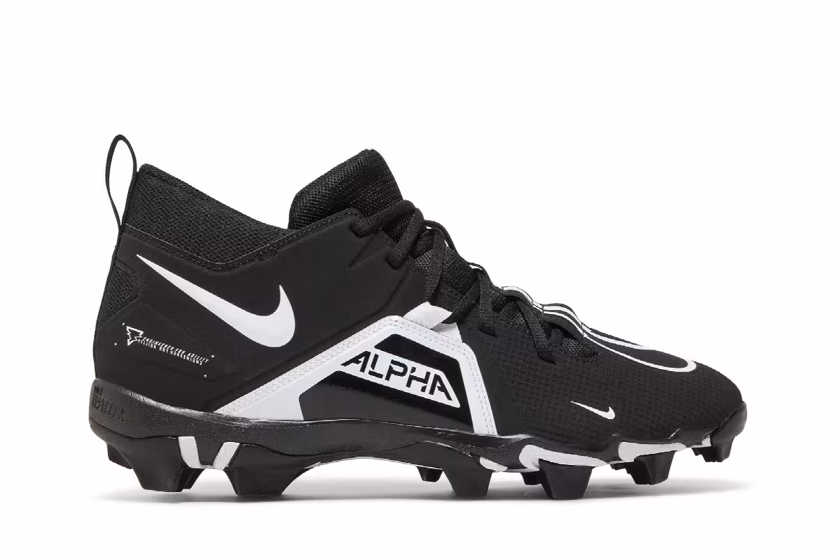 Nike Alpha Menace 3 Shark Wide Black White, view 2