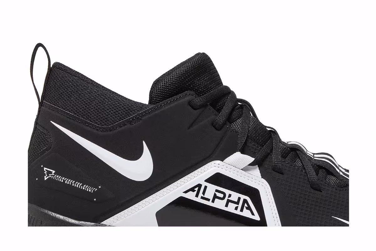 Nike Alpha Menace 3 Shark Wide Black White, view 3