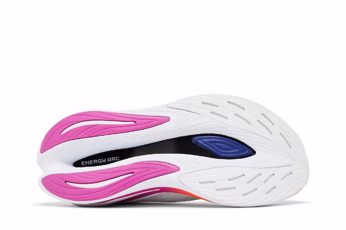 New Balance Women's FuelCell SuperComp Trainer White Blue Magenta, view 5