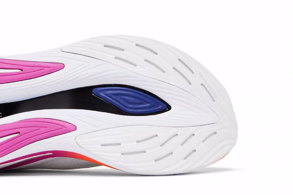 New Balance Women's FuelCell SuperComp Trainer White Blue Magenta, view 6