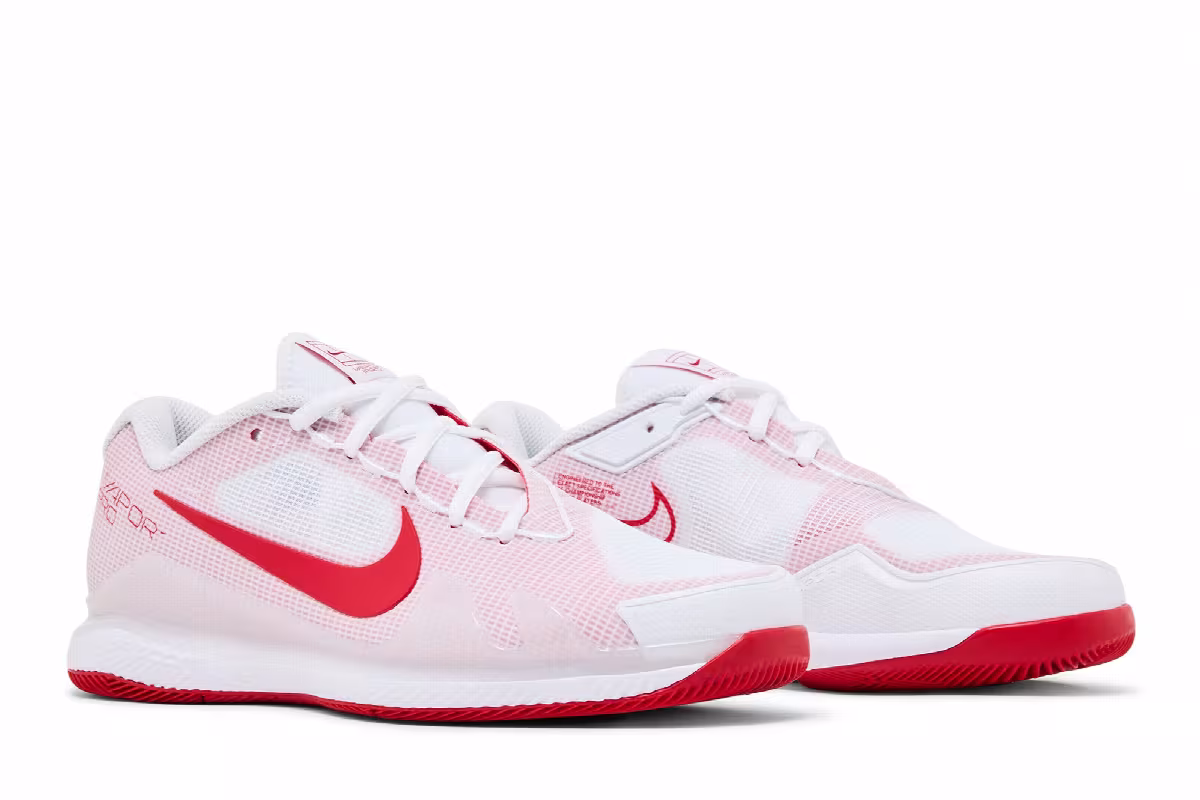 NikeCourt Air Zoom Vapor Pro White University Red, view 9