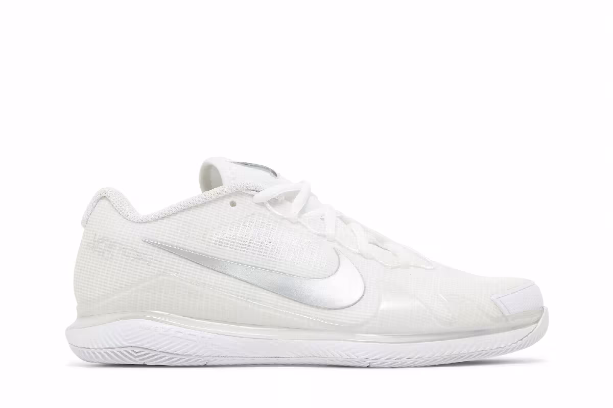 Women's NikeCourt Air Zoom Vapor Pro White Metallic Silver, view 2
