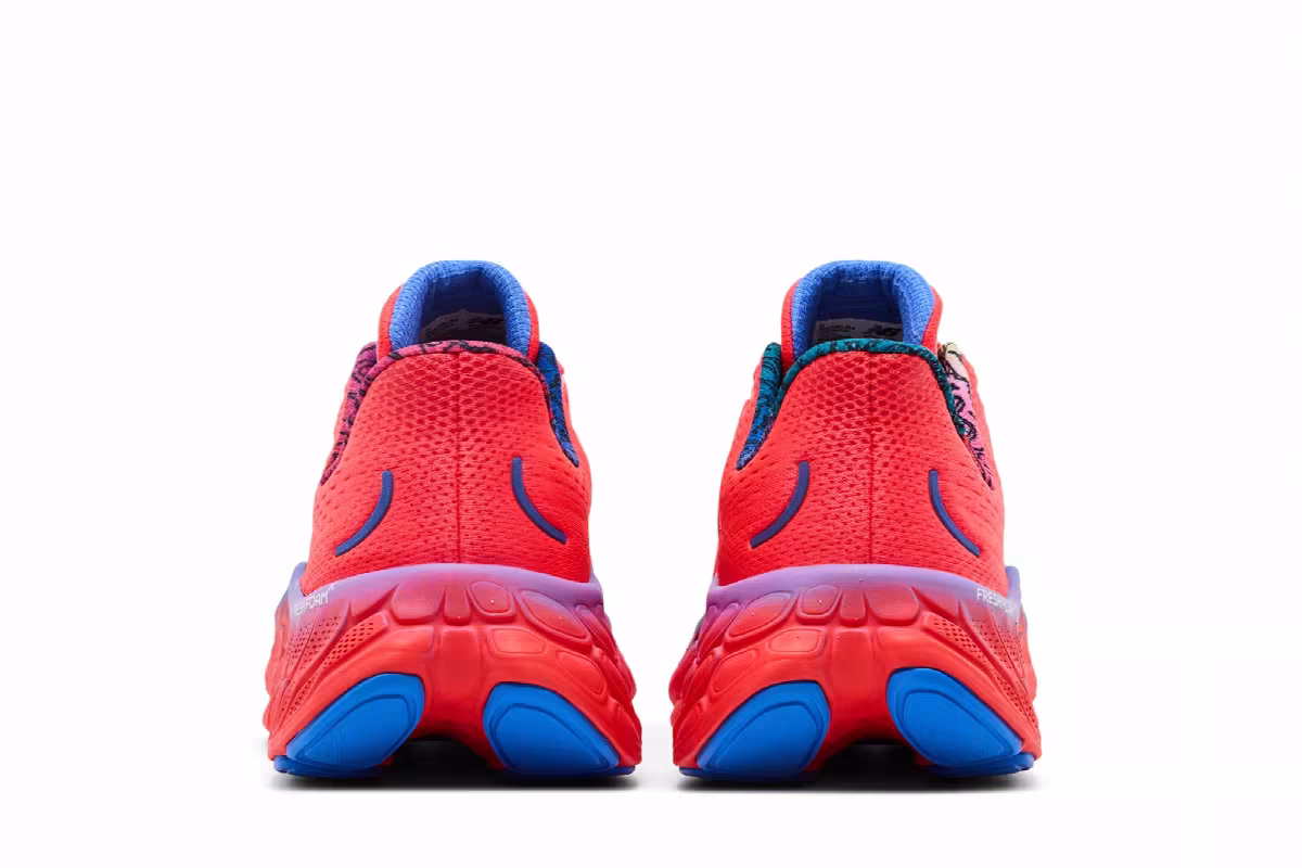 New Balance Fresh Foam X More v4 Electric Red Bright Lapis, view 7