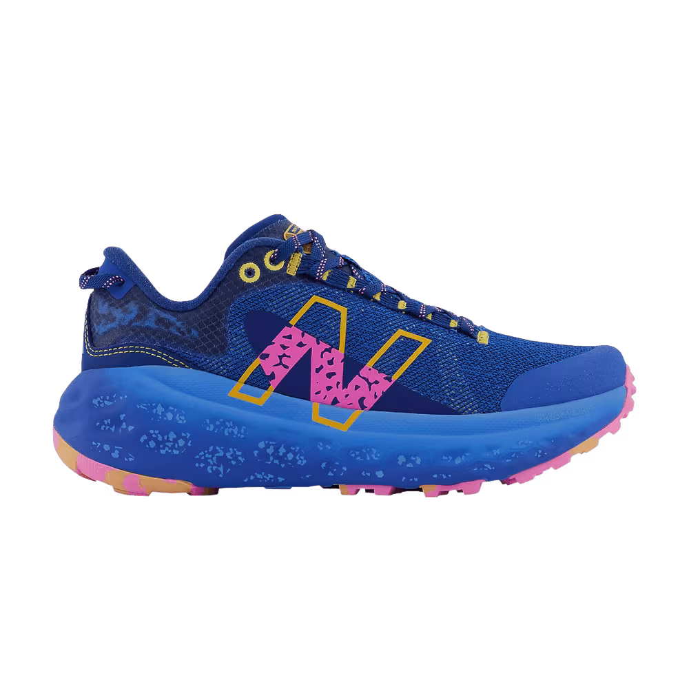 New Balance Women's Fresh Foam X More Trail v2 Wide Blue Vibrant Pink