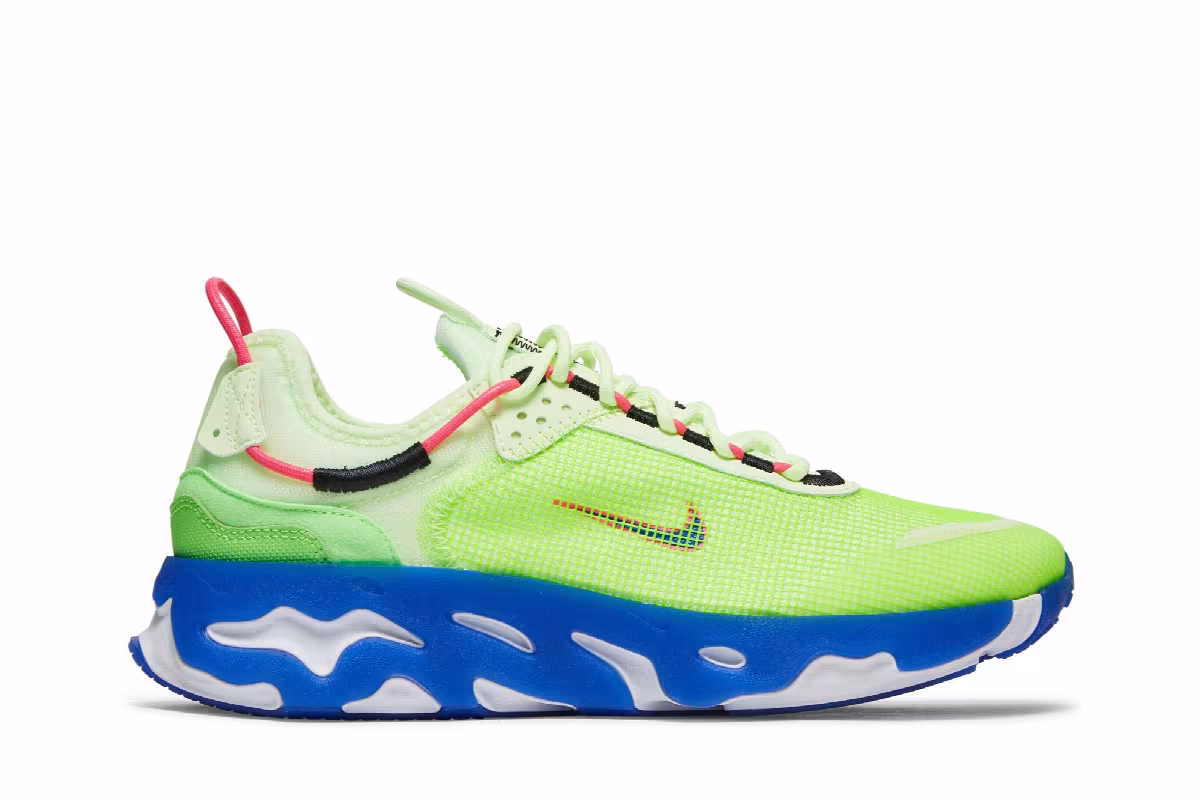 Nike React Live Premium Barely Volt Hyper Royal, view 2