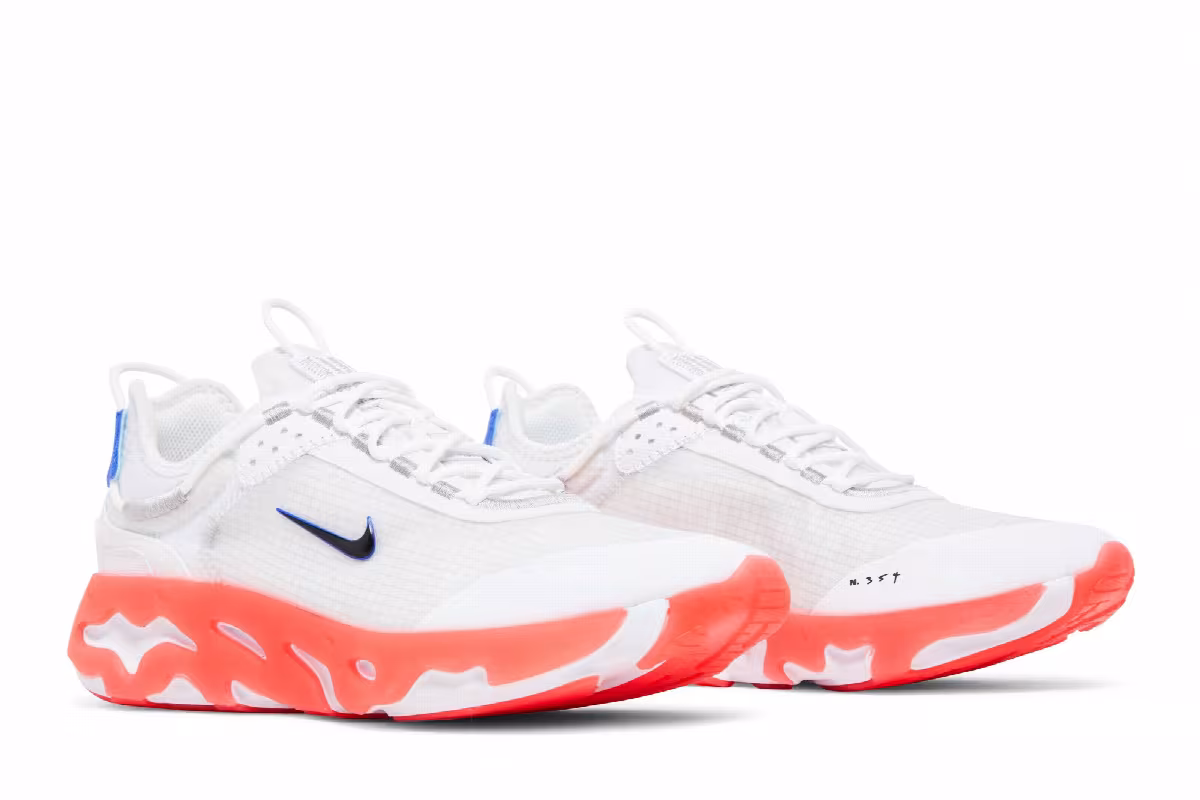 Nike React Live White Bright Crimson, view 9