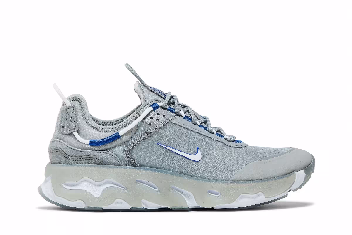 Nike React Live Light Smoke Grey Hyper Royal, view 2