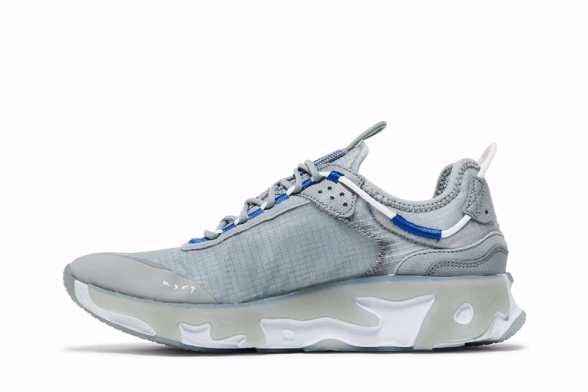 Nike React Live Light Smoke Grey Hyper Royal, view 4
