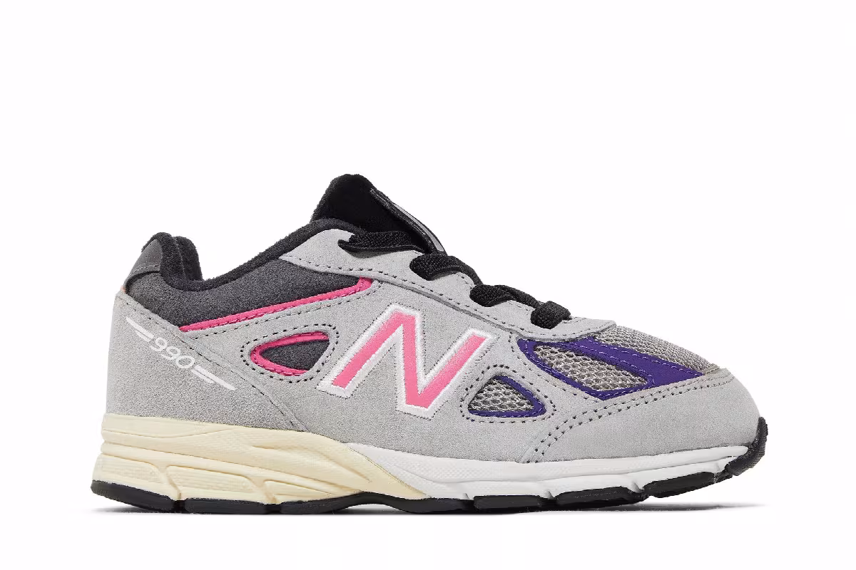Kith x United Arrows & Sons x New Balance 990v4 Toddler, view 2