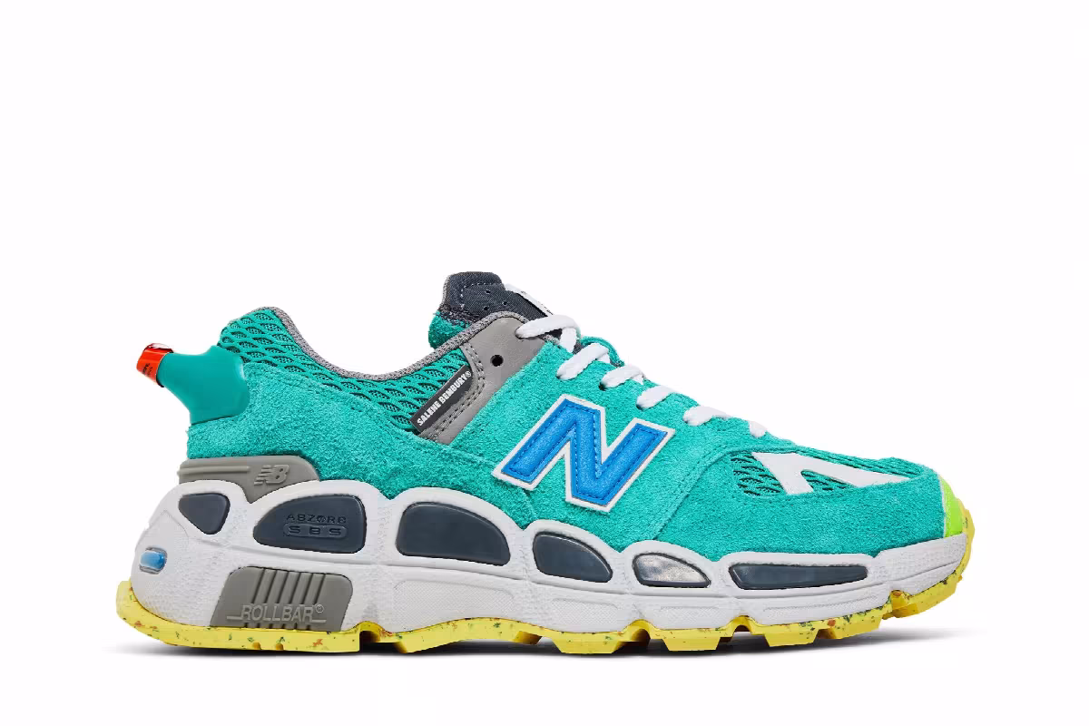 Salehe Bembury x New Balance 574 YURT Universal Communication - Emerald Sky, view 2