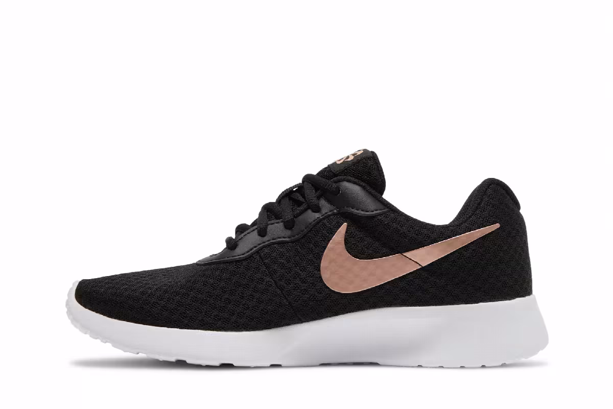Nike Women's Tanjun Black Metallic Red Bronze, view 4