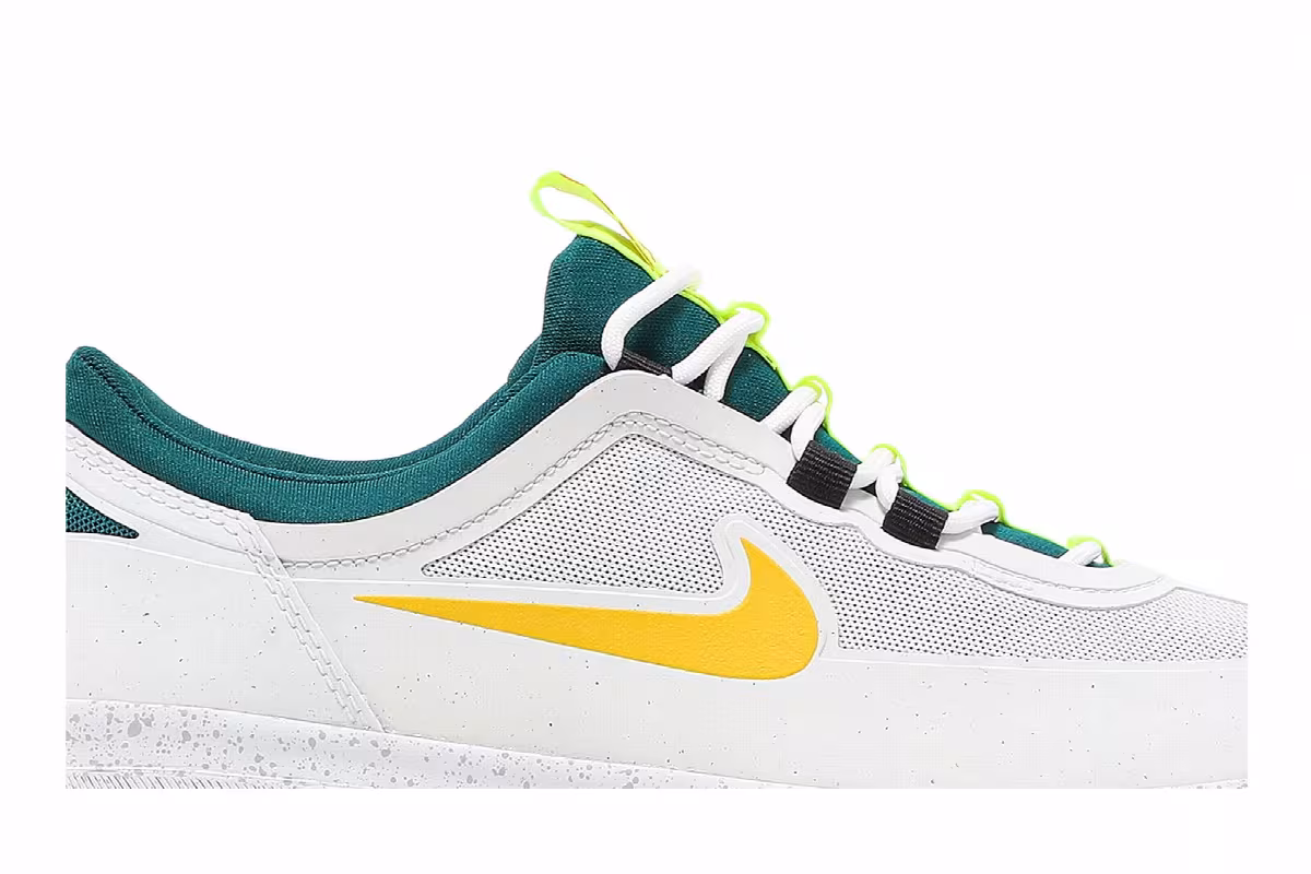 Nike Nyjah Free 2 SB White Geode Teal Gold, view 3