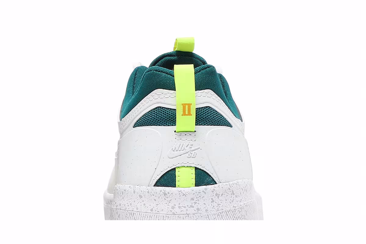Nike Nyjah Free 2 SB White Geode Teal Gold, view 8