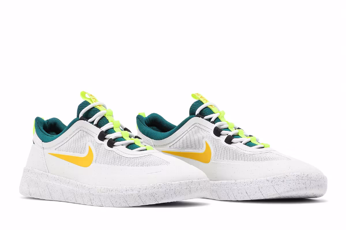 Nike Nyjah Free 2 SB White Geode Teal Gold, view 9