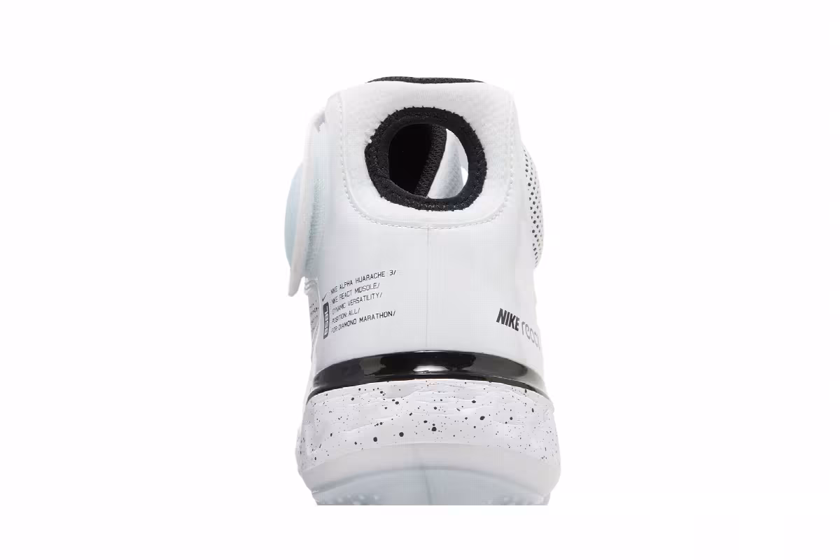 Nike Alpha Huarache Elite 3 Mid White, view 8
