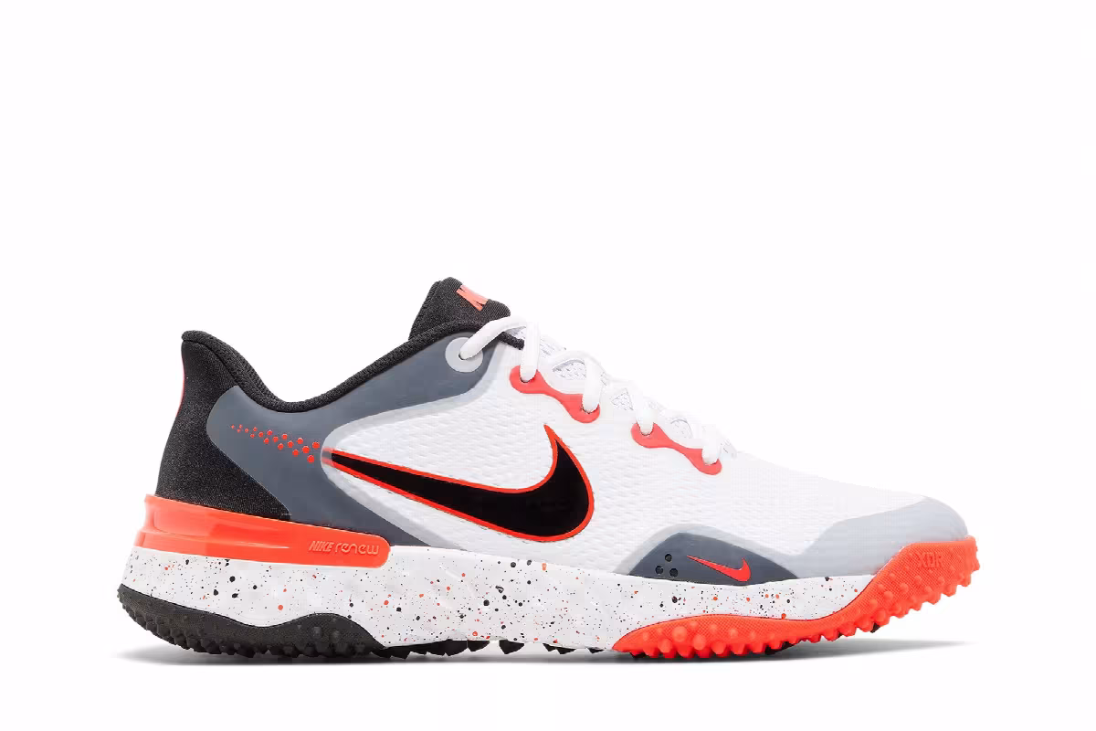 Nike Alpha Huarache Elite 3 Turf White Bright Crimson, view 2