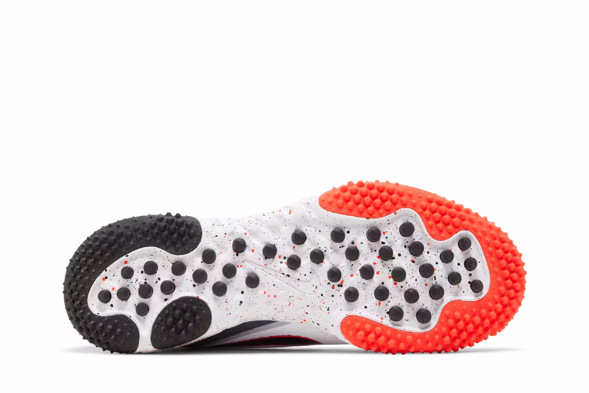 Nike Alpha Huarache Elite 3 Turf White Bright Crimson, view 5