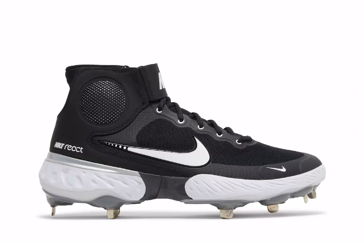 Nike Alpha Huarache Elite 3 Mid Black Light Smoke Grey, view 2