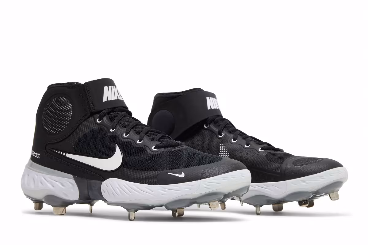 Nike Alpha Huarache Elite 3 Mid Black Light Smoke Grey, view 9