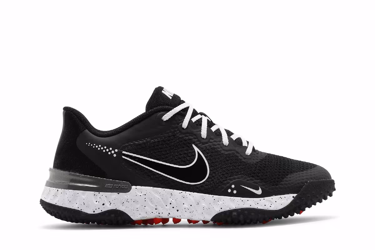 Nike Alpha Huarache Elite 3 Turf Black White, view 2