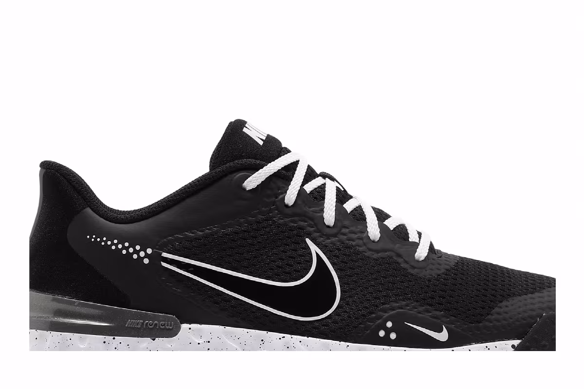 Nike Alpha Huarache Elite 3 Turf Black White, view 3