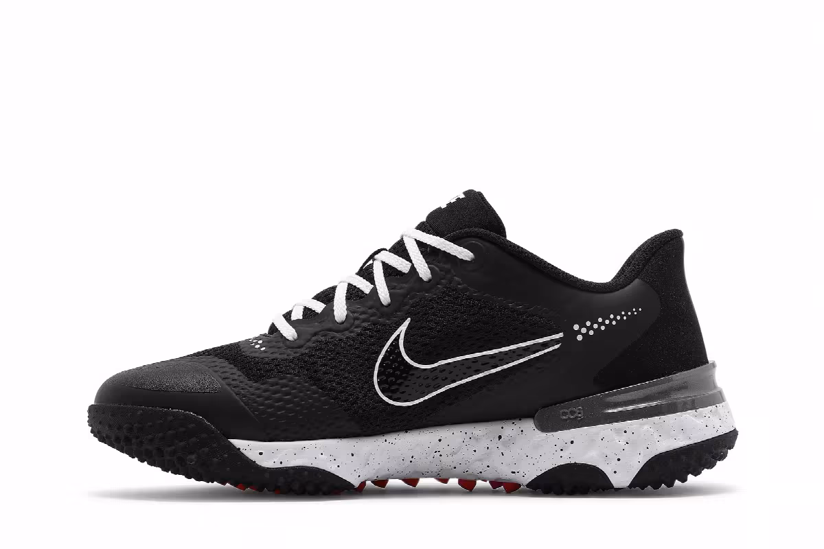 Nike Alpha Huarache Elite 3 Turf Black White, view 4