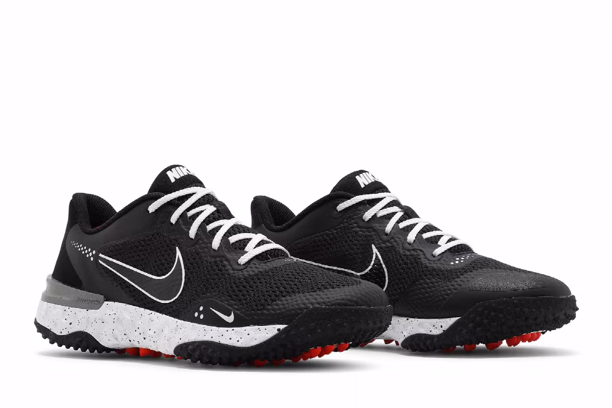 Nike Alpha Huarache Elite 3 Turf Black White, view 9